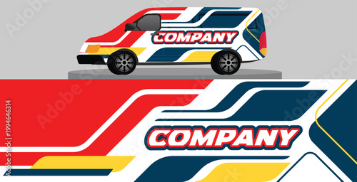 Minibus car livery template, custom Car Decal Sticker Design, unique vinyl car wraps