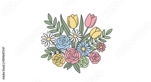 Colorful bouquet of flowers.