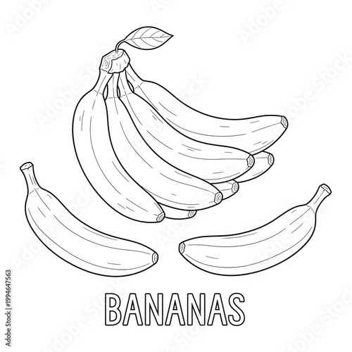 A bunch of bananas with two loose bananas and a leaf on top illustration transparent background
