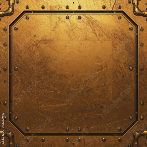 Golden Metal Panels Luxury Seamless Texture Background