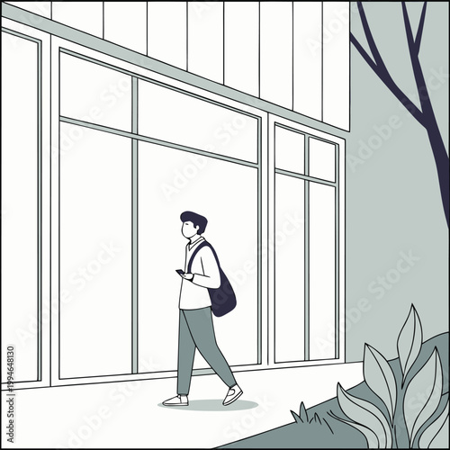 businessman in front of the window