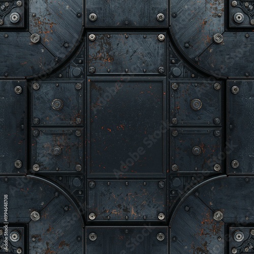 Industrial Metal Plates Heavy Panels Seamless Texture
