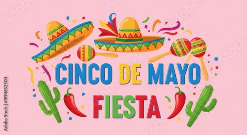 Vibrant celebration poster for cinco de mayo fiesta
