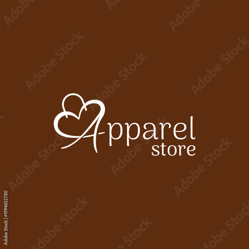 Apparel Store word mark text logo lettering design concept