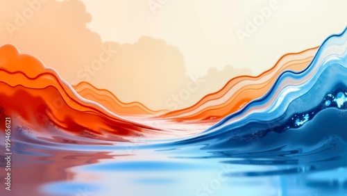 Abstract Fluid Wave Background Art