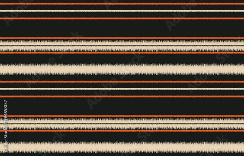 Schilderij op canvas ethnic ikat seamless pattern