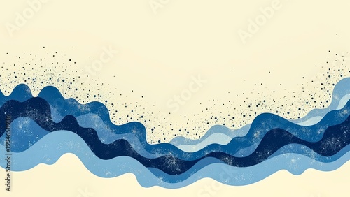 Blue Wavy Abstract Pattern Background