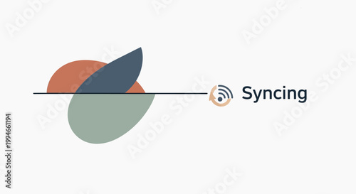 Syncing Technology Data Transfer Concept.