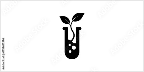 Biotechnology Plant Growth in Test Tube Icon