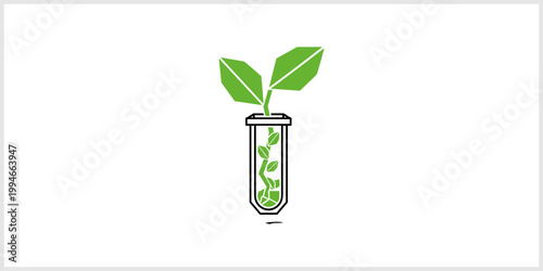 Biotechnology Plant Growth in Test Tube Icon