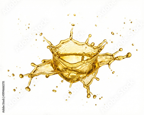 Cooking oil splash on white background