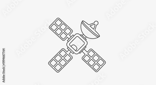 Satellite in Space Orbiting Earth.