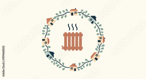 Heated Radiator Home Winter Comfort.