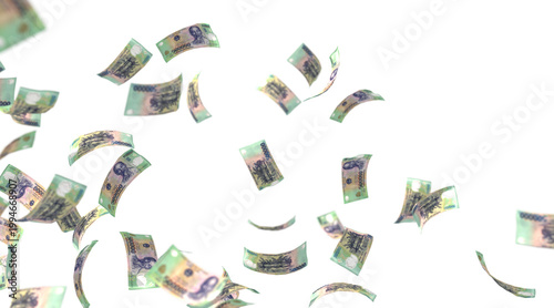 Vietnamese currency with a denomination of 500,000 VND, 3D Rendering