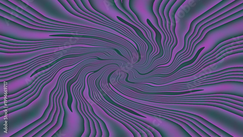Abstract optical illusion background with purple dark blue radiating spiral vortex lines, hypnotic dynamic motion, and vibrant geometric decorative layout