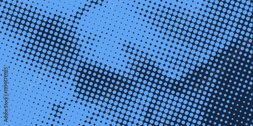 Abstract vector torn halftone fluid wavy square frame.