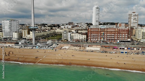 Fotografie Ruins of west pier in Brighton beach, UK