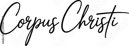 Corpus Christi Elegant Calligraphy Text Design