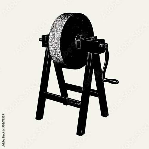 Vintage Bench Grinder Machine Tool.