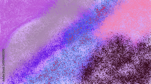 Abstract purple, pink, and blue gradient texture, speckled vector background with dynamic color transitions and modern design
