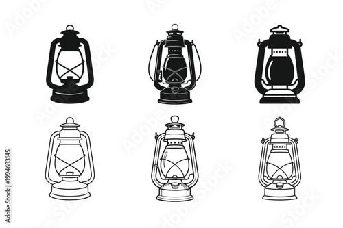 lantern, vintage, light, camping, retro, lamp, outdoor, kerosene, illumination, classic, antique, old, rustic, lighting, glow, flame, night, survival, travel, adventure, equipment, tool, icon, silhoue