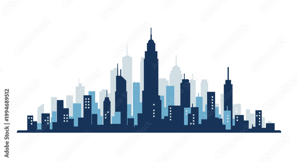 Fototapeta premium City Skyline Urban Landscape Architecture.