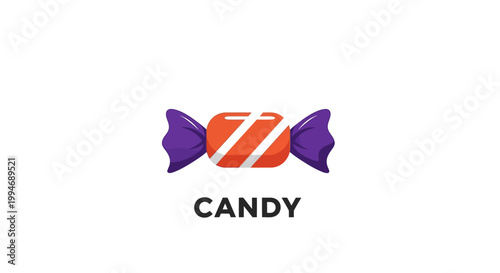 Colorful candy sweet treat logo.