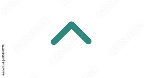 Green Arrowhead Shape Symbol Icon.