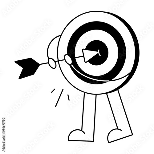 Glyph style icon representing targeting