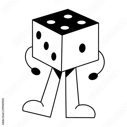 Glyph style icon representing probability