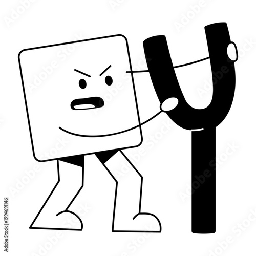 Glyph style icon representing work hustle