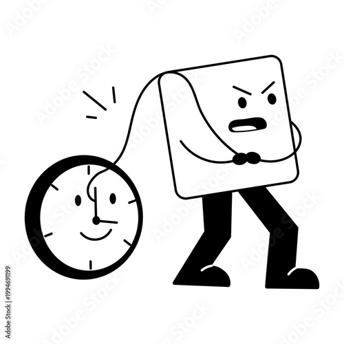 A glyph style icon showing workload