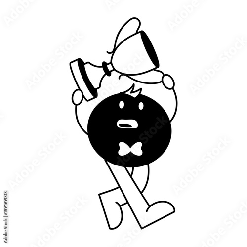 A glyph style icon showing reward