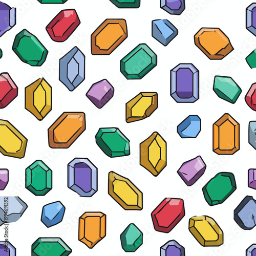 A colorful assortment of cut gemstones