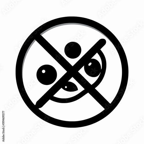 Minimalist vector icon illustrating a soy allergen prohibition badge, perfect for vegan, plant-based, and healthy dietary food labels, clean graphic design.