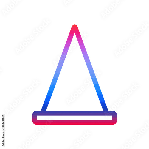 Abstract Geometric Triangle with Gradient Outline