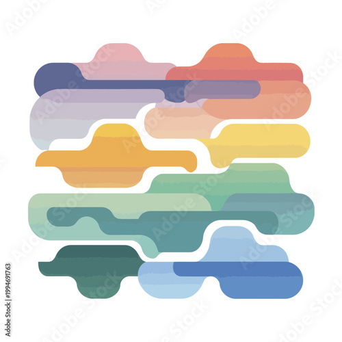 Abstract Intertwined Gradient Shapes