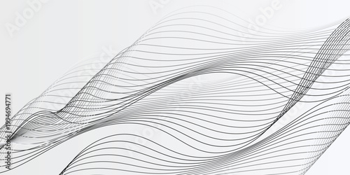 abstract vector background with black wavy lines. banner pattern design