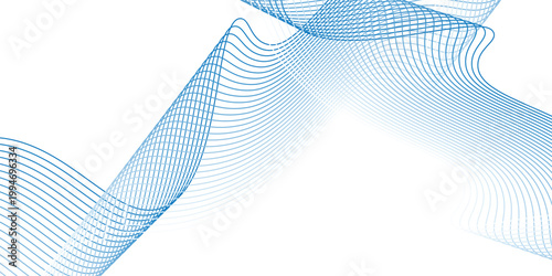 Vector abstract background with dynamic blue waves. vector background pattern