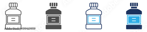 mouth wash multi purpose icon set