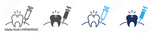 dental injection multi purpose icon set