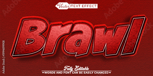  Intense Street Brawl Fight Combat Typography Vector Fully Editable Smart Object Text Effect