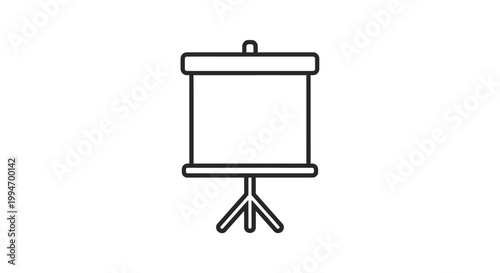 Presentation board on a stand.