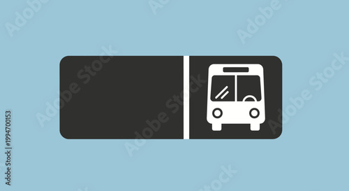 Public Transportation Bus Icon Symbol.