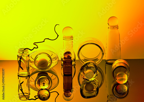 Still life - glasses and balls