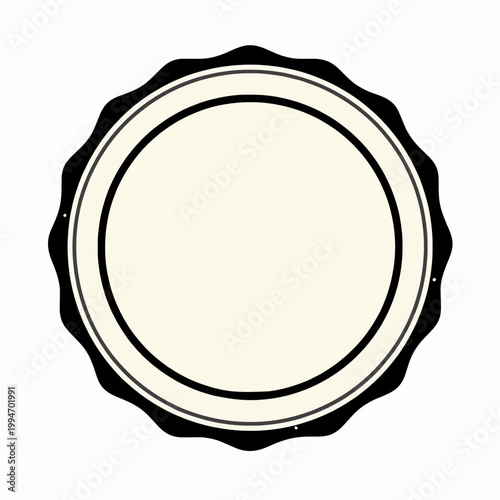 Vintage Circular Grunge Frame Badge Border Illustration - Decorative Seal Element for Labels and Invitations