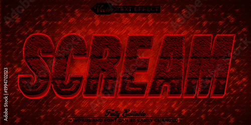 Terrifying Scream Horror Fear Typography Vector Fully Editable Smart Object Text Effect