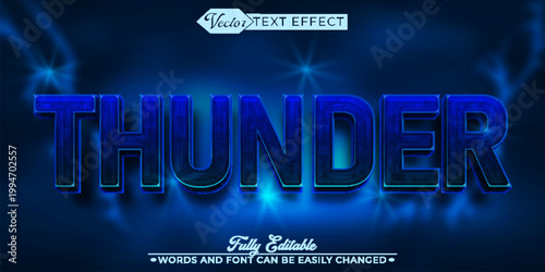  Powerful Thunder Storm Lightning Typography Vector Fully Editable Smart Object Text Effect