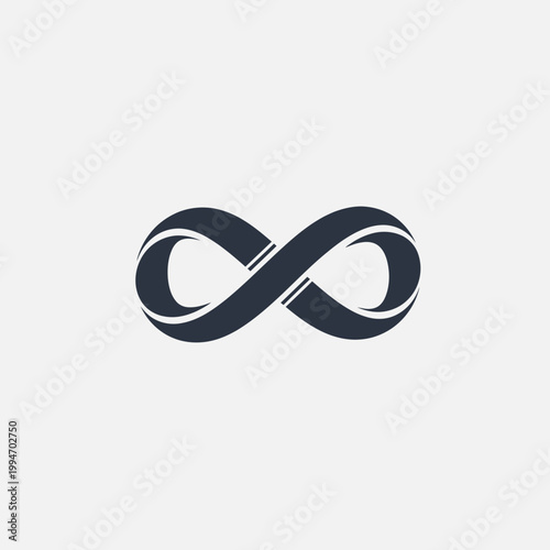 Infinity symbol on white background.