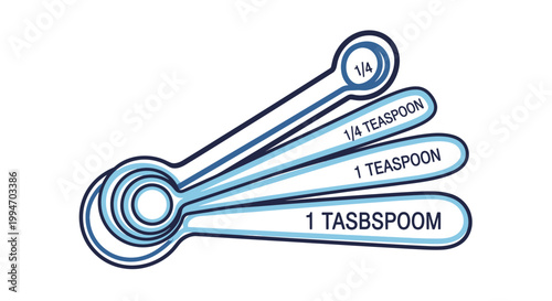 Set of measuring spoons for cooking 1.